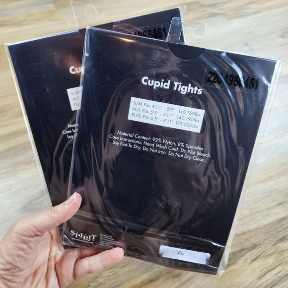 🔸️NWT Red w/Hearts Fishnet Tights Medium/Large - Picture 4 of 5